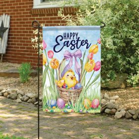 "Happy Peep" Dura Soft™ Garden Flag - Garden 13 x 18