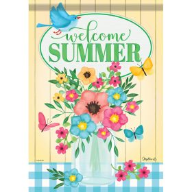"Welcome Summer" Dura Soft™ Garden Flag - Garden 13 x 18