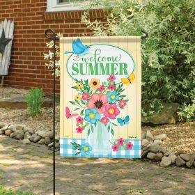 "Welcome Summer" Dura Soft™ Garden Flag - Garden 13 x 18