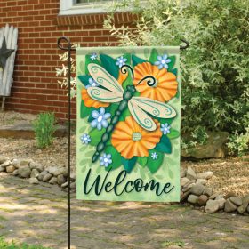 "Dragonfly Love" Dura Soft™ Garden Flag - Garden 13 x 18