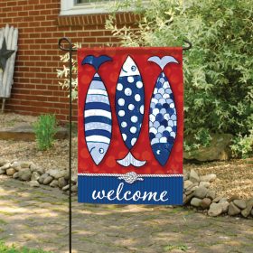 "Tres Fishes" Dura Soft™ Garden Flag - Garden 13 x 18