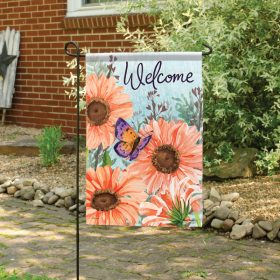 "Butterfly Gerberas" Dura Soft™ Garden Flag - Garden 13 x 18
