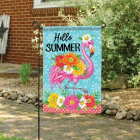 "Flamingo Floral" Dura Soft™ Garden Flag - Garden 13 x 18