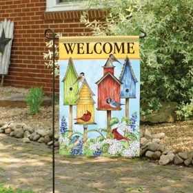 "Colorful Houses" Dura Soft™ Garden Flag - Garden 13 x 18