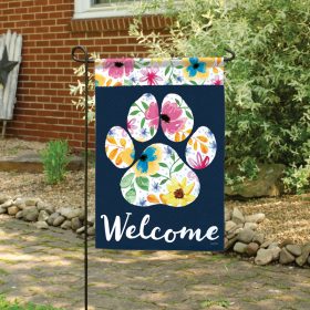 "Pet Floral Paw" Dura Soft™ Garden Flag - Garden 13 x 18