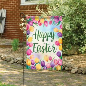 "Easter Tulips" Dura Soft™ Garden Flag - Garden 13 x 18