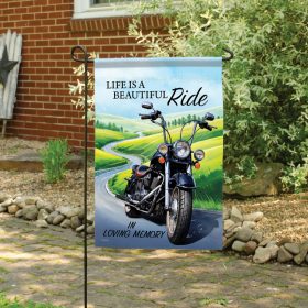 "Beautiful Ride" Dura Soft™ Garden Flag