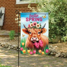 "Hello Spring" Dura Soft™ Garden Flag - Garden 13 x 18