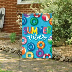 "Cobalt Sunset" Dura Soft™ Garden Flag - Garden 13 x 18