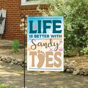 "Sandy Toes" Dura Soft™ Garden Flag - Garden 13 x 18