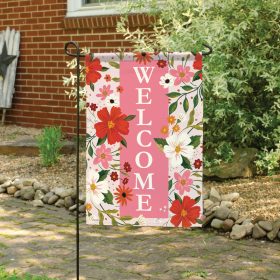 "Blush Welcome" Dura Soft™ Garden Flag - Garden 13 x 18