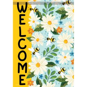 "Welcome Bees" Dura Soft™ Garden Flag - Garden 13 x 18