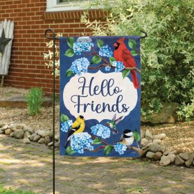 "Hello Friends" Dura Soft™ Garden Flag - Garden 13 x 18