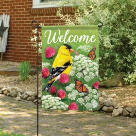 "Goldfinch Monarch" Dura Soft™ Garden Flag - Garden 13 x 18