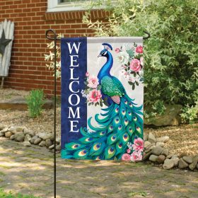 "Peacock Beauty" Dura Soft™ Garden Flag - Garden 13 x 18