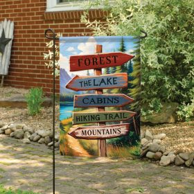 "Wilderness Signs" Dura Soft™ Garden Flag - Garden 13 x 18