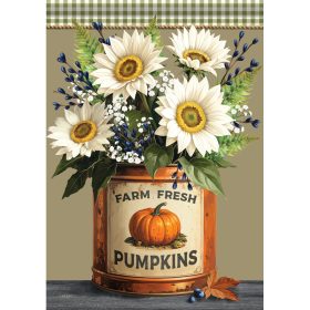 "White Sunflowers" Garden Durasoft™ Flag - Garden 12.5 x 18