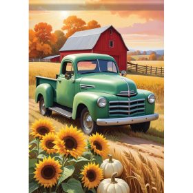 "Green Truck" Garden Durasoft™ Flag - Garden 12.5 x 18