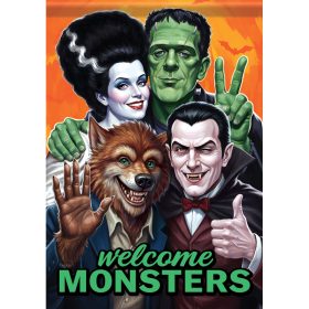 "Welcome Monsters" Garden Durasoft™ Flag - Garden 12.5 x 18