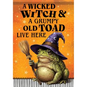 "Grumpy Old Toad" Garden Durasoft™ Flag - Garden 12.5 x 18