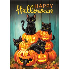 "Cinco Black Kittens" Garden Durasoft™ Flag - Garden 12.5 x 18