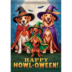 "Howl-Ween Pups" Garden Durasoft™ Flag - Garden 12.5 x 18