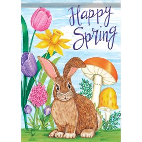 "Happy Spring Bunny" Dura Soft™ Flag - Large 28 x 40