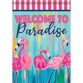 "Flamingo Paradise" Dura Soft™ Flag - Large 28 x 40
