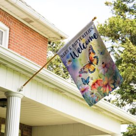 "Bees & Butterflies" Dura Soft™ Flag - Large 28 x 40