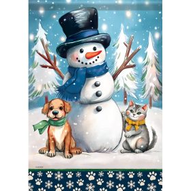 "Frosty Paws Love"  Durasoft™ Flag - Large 28 x 40