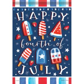 "Happy 4th" Dura Soft™ Garden Flag - Large 28 x 40