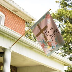 "Floral Easter Cross" Dura Soft™ Garden Flag - Large 28 x 40