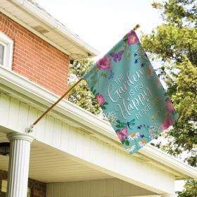 "Garden Happy Place" Dura Soft™ Garden Flag - Large 28 x 40