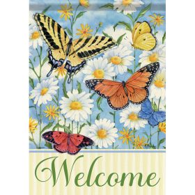 "Butterflies and Daisies" Dura Soft™ Garden Flag - Large 28 x 40