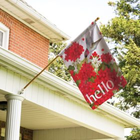 "Hello Hummingbird" Dura Soft™ Garden Flag - Large 28 x 40