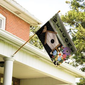 "Boho Birdhouse" Dura Soft™ Garden Flag - Large 28 x 40