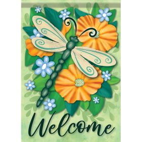 "Dragonfly Love" Dura Soft™ Garden Flag - Large 28 x 40