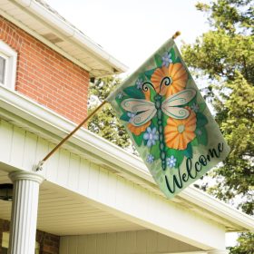"Dragonfly Love" Dura Soft™ Garden Flag - Large 28 x 40
