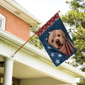 "Patriotic Puppy" Dura Soft™ Garden Flag - Large 28 x 40