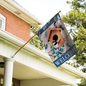 "Chickadee Royal" Dura Soft™ Garden Flag - Large 28 x 40