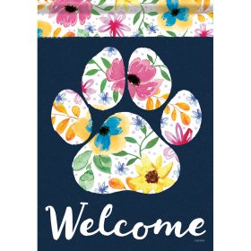 "Pet Floral Paw" Dura Soft™ Garden Flag - Large 28 x 40