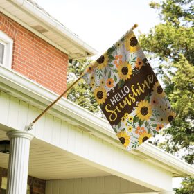 "Hello Sunshine" Dura Soft™ Garden Flag - Large 28 x 40