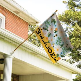"Welcome Bees" Dura Soft™ Garden Flag - Large 28 x 40