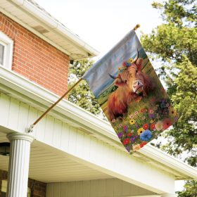 "Wildflower Highland" Dura Soft™ Garden Flag - Large 28 x 40