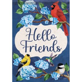 "Hello Friends" Dura Soft™ Garden Flag - Large 28 x 40
