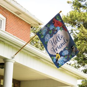 "Hello Friends" Dura Soft™ Garden Flag - Large 28 x 40
