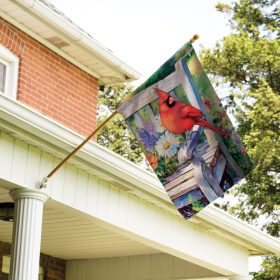 "Cardinal Bench" Dura Soft™ Garden Flag - Large 28 x 40