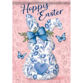 "Chinoiserie Bunny" Dura Soft™ Garden Flag - Large 28 x 40
