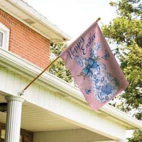"Chinoiserie Bunny" Dura Soft™ Garden Flag - Large 28 x 40