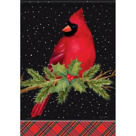 "Midnight Snow Cardinal" Garden Durasoft™ Flag - Large 28 x 40
